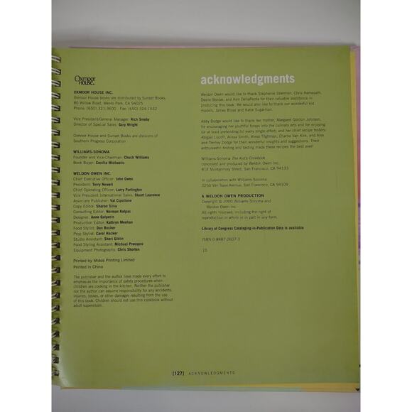 Vintage 2000 Williams-Sonoma The Kid’s Cookbook For Kids Who Love To Cook - Picture 10 of 11